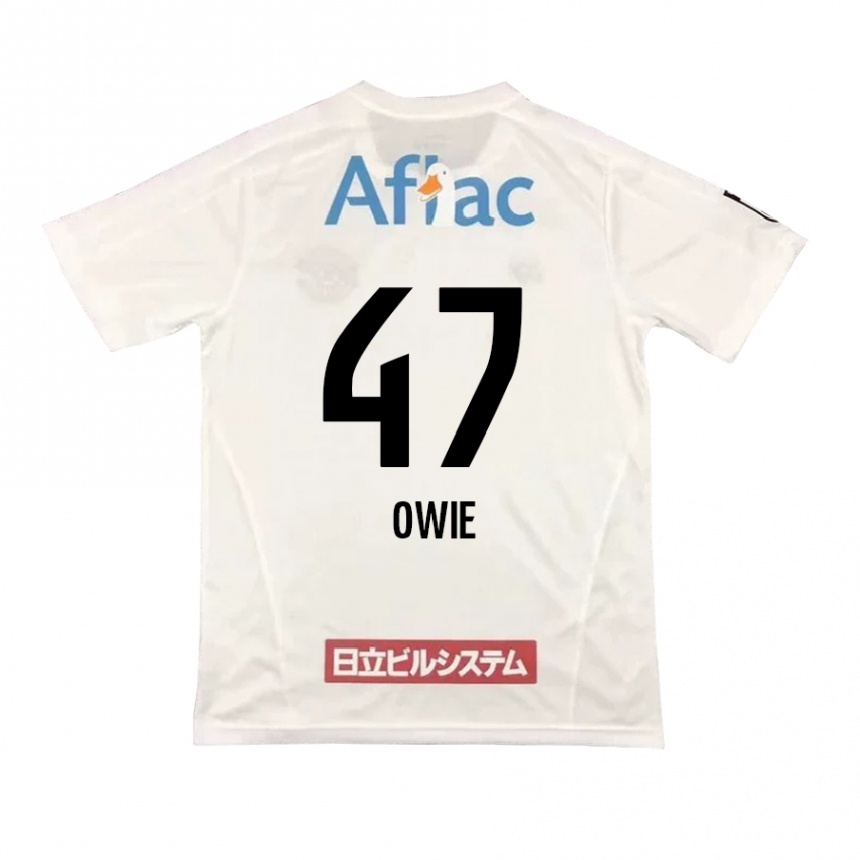 Kids Football William Owie #47 White Black Away Jersey 2024/25 T-Shirt