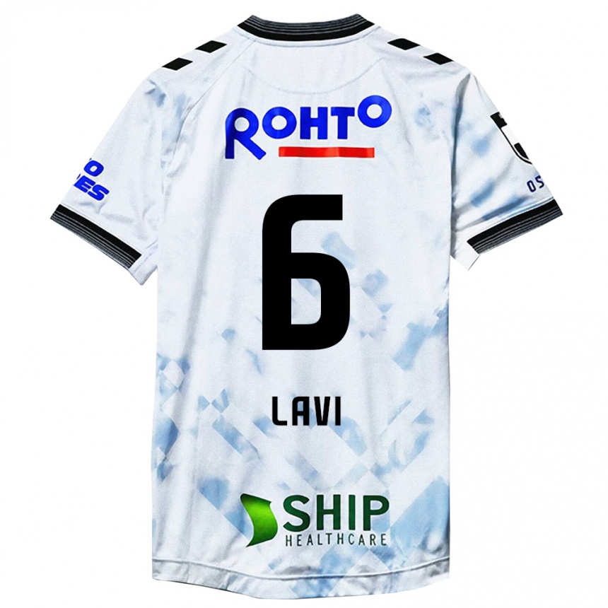 Kids Football Neta Lavi #6 White Black Away Jersey 2024/25 T-Shirt