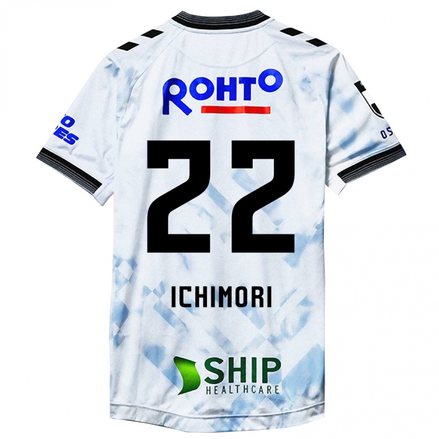 Kids Football Jun Ichimori #22 White Black Away Jersey 2024/25 T-Shirt