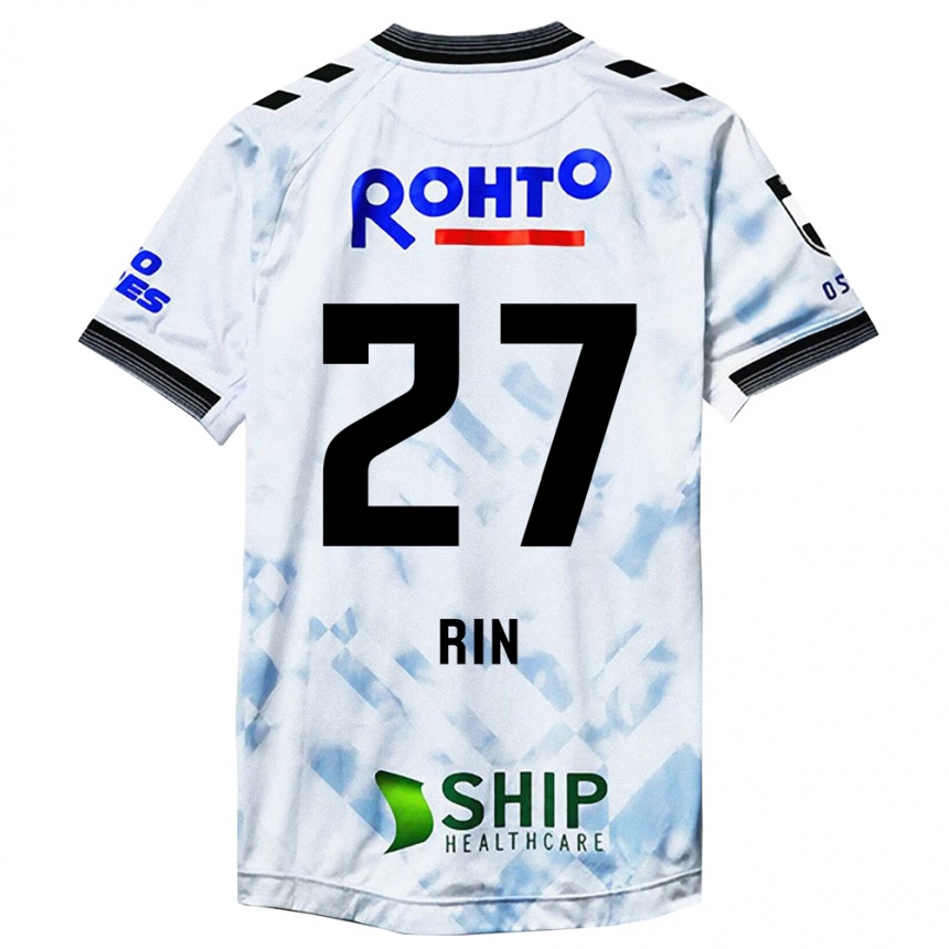 Kids Football Rin Mito #27 White Black Away Jersey 2024/25 T-Shirt