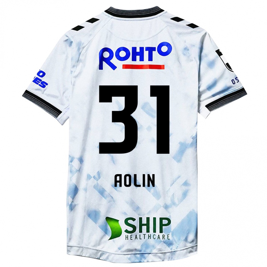 Kids Football Aolin Zhang #31 White Black Away Jersey 2024/25 T-Shirt