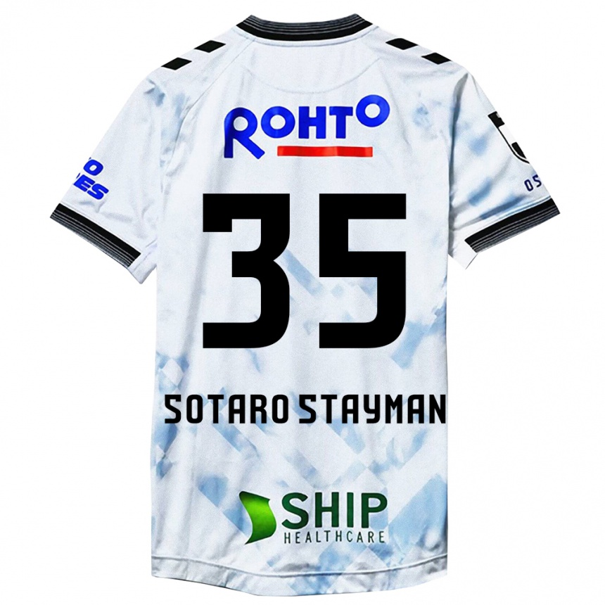 Kids Football Joshua Sotaro Stayman #35 White Black Away Jersey 2024/25 T-Shirt