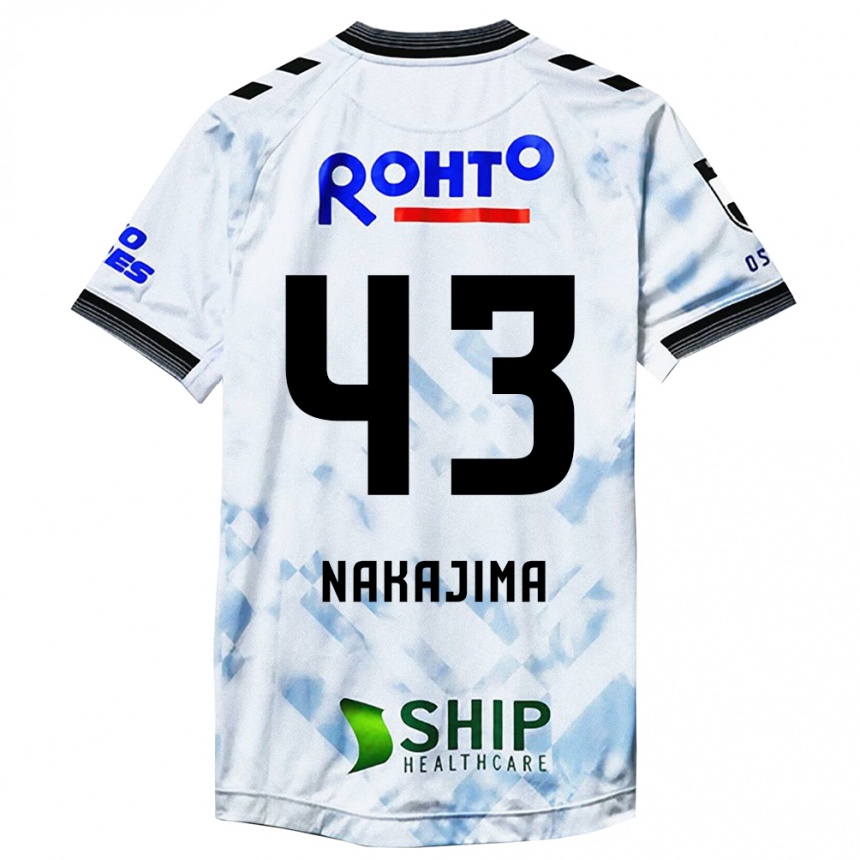 Kids Football Yugo Nakajima #43 White Black Away Jersey 2024/25 T-Shirt