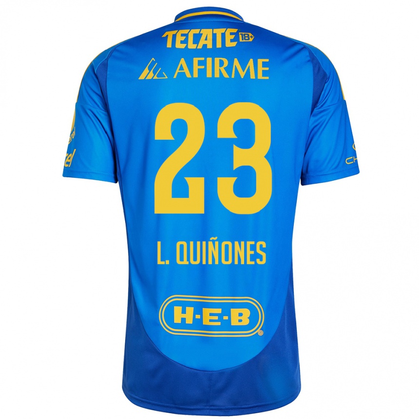 Kids Football Luis Quiñones #23 Blue Yellow Away Jersey 2024/25 T-Shirt