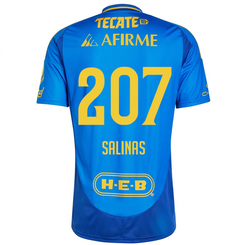 Kids Football Marcelo Salinas #207 Blue Yellow Away Jersey 2024/25 T-Shirt