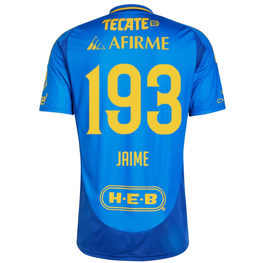 Kids Football Kenneth Jaime #193 Blue Yellow Away Jersey 2024/25 T-Shirt