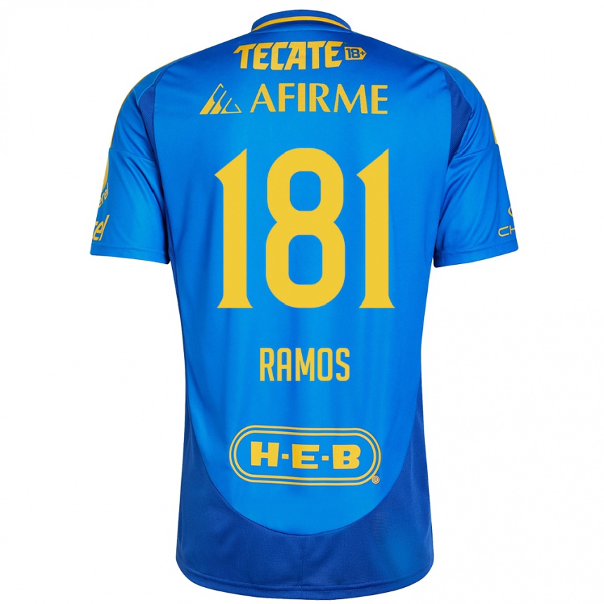 Kids Football Anthony Ramos #181 Blue Yellow Away Jersey 2024/25 T-Shirt