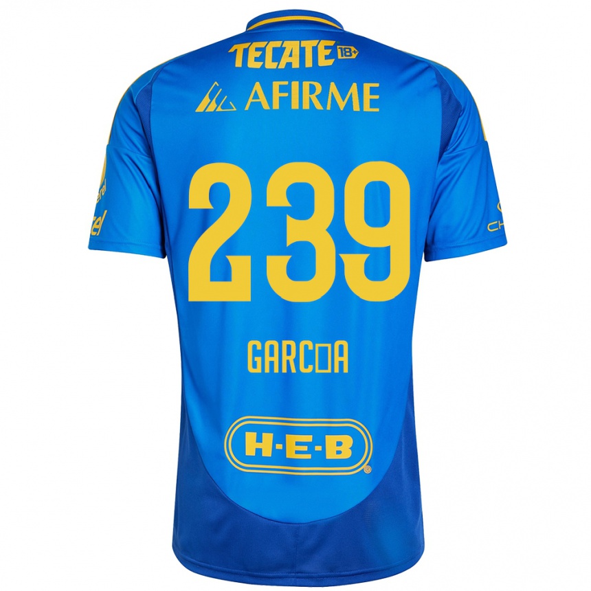 Kids Football Diego García #239 Blue Yellow Away Jersey 2024/25 T-Shirt