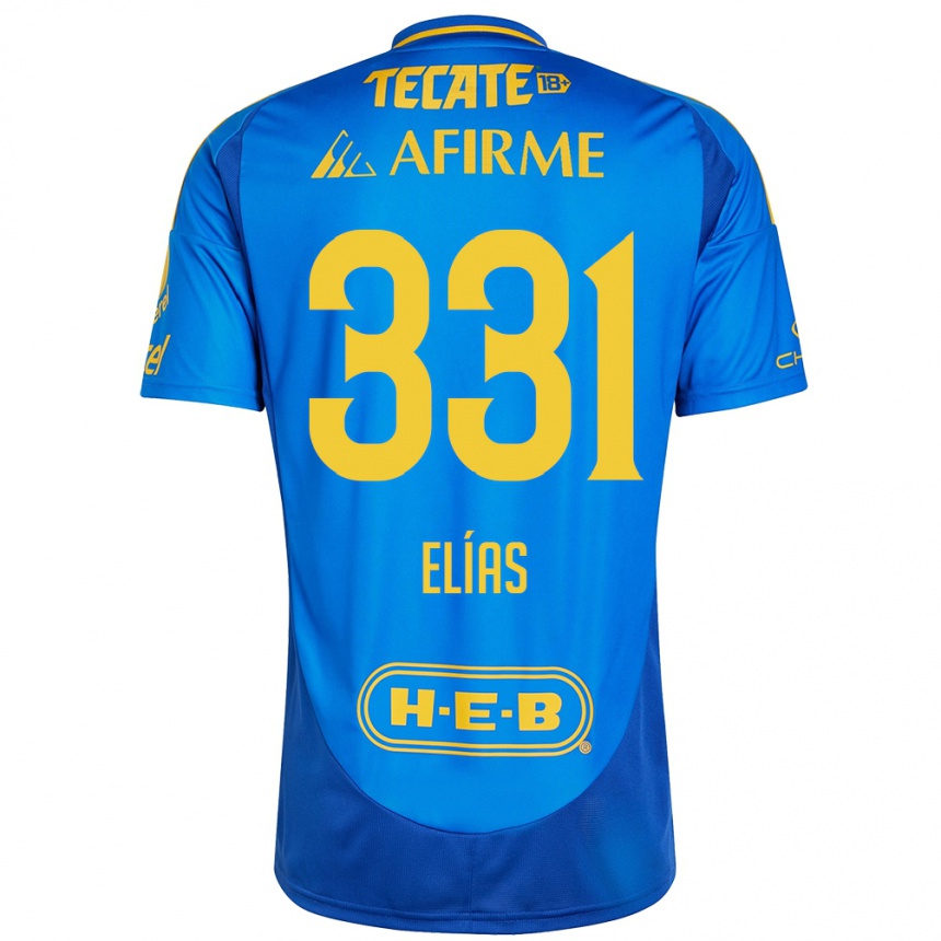 Kids Football Bruno Elías #331 Blue Yellow Away Jersey 2024/25 T-Shirt