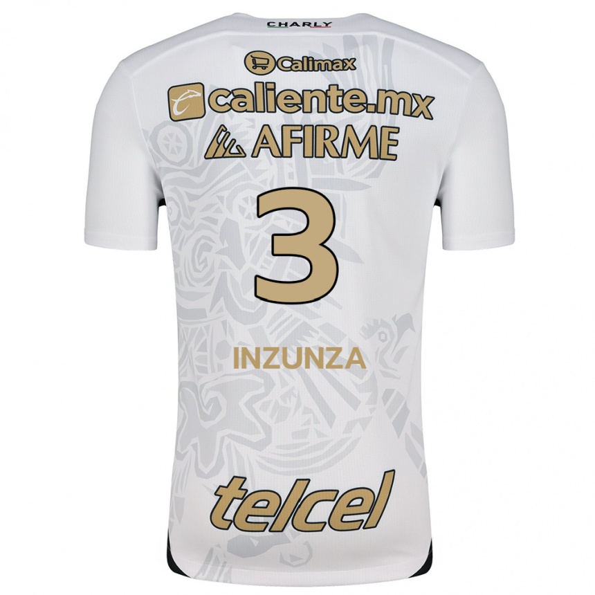 Kids Football Rafael Fernández #3 White Black Away Jersey 2024/25 T-Shirt