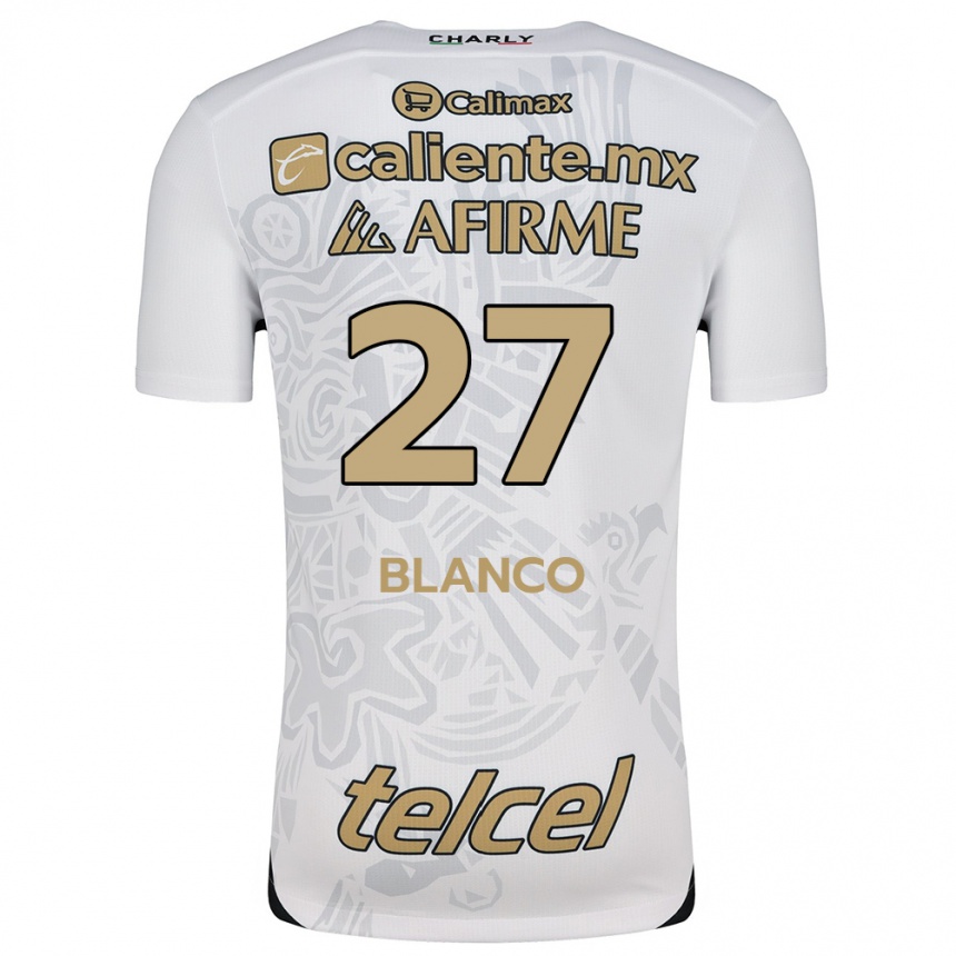 Kids Football Domingo Blanco #27 White Black Away Jersey 2024/25 T-Shirt