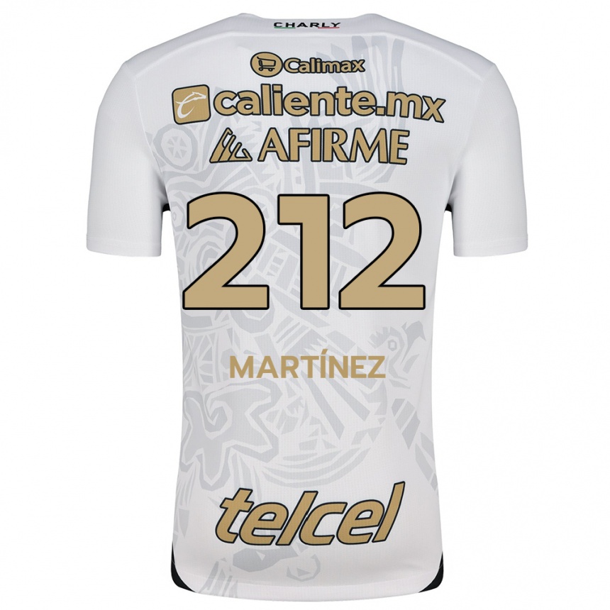 Kids Football Juan Martínez #212 White Black Away Jersey 2024/25 T-Shirt