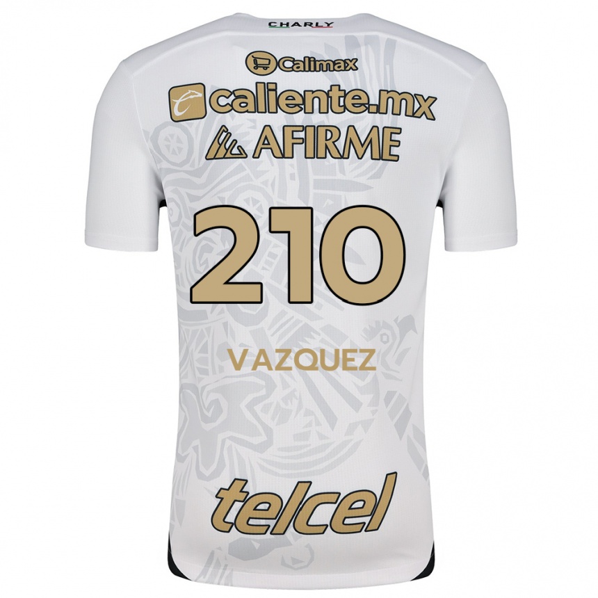 Kids Football Daniel Vázquez #210 White Black Away Jersey 2024/25 T-Shirt