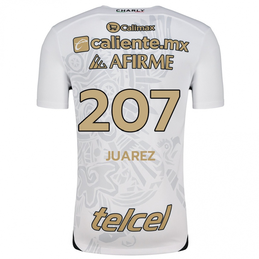 Kids Football José Juárez #207 White Black Away Jersey 2024/25 T-Shirt