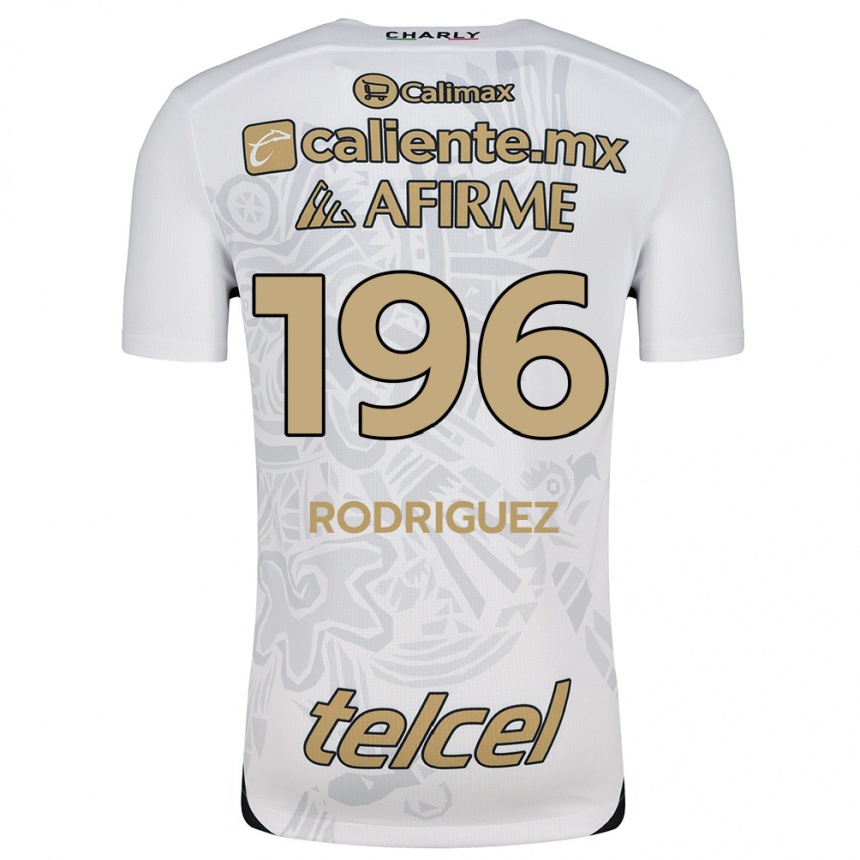 Kids Football Prince Rodríguez #196 White Black Away Jersey 2024/25 T-Shirt