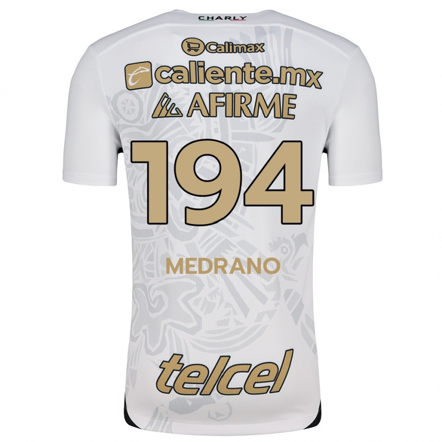 Kids Football Luis Medrano #194 White Black Away Jersey 2024/25 T-Shirt