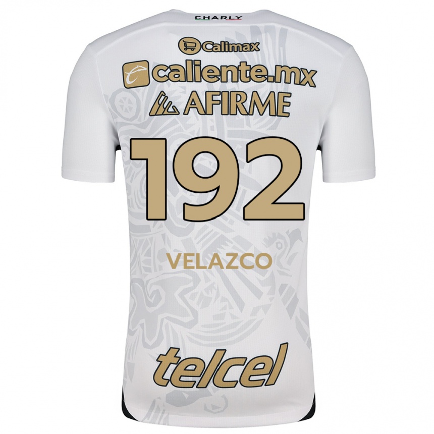 Kids Football Emiliano Velazco #192 White Black Away Jersey 2024/25 T-Shirt