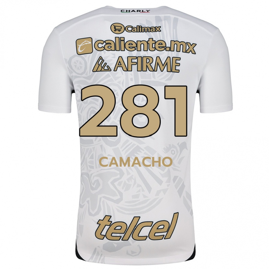 Kids Football Javier Camacho #281 White Black Away Jersey 2024/25 T-Shirt