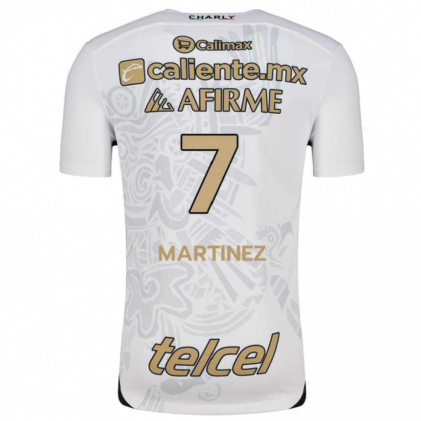 Kids Football Alejandro Martínez #7 White Black Away Jersey 2024/25 T-Shirt