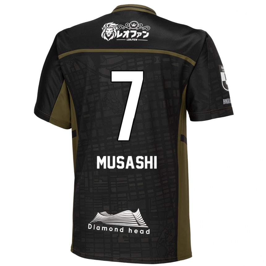 Kids Football Musashi Suzuki #7 Black Green Away Jersey 2024/25 T-Shirt