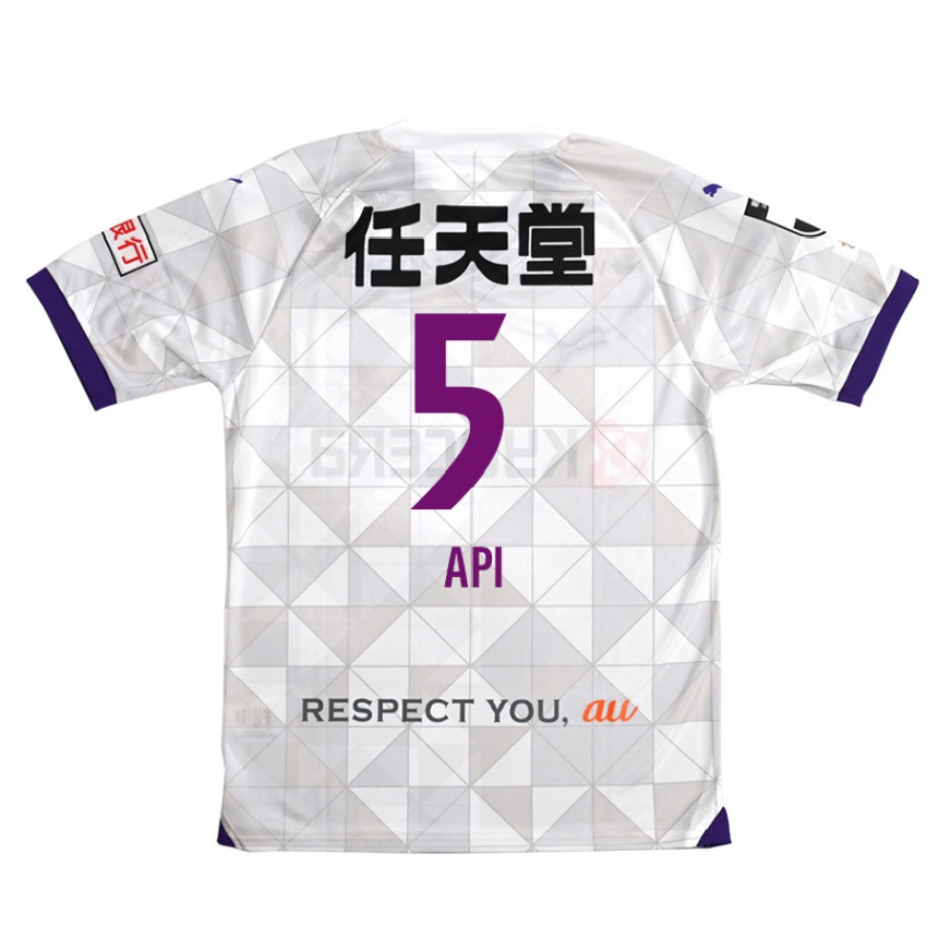 Kids Football Hisashi Appiah Tawiah #5 White Purple Away Jersey 2024/25 T-Shirt