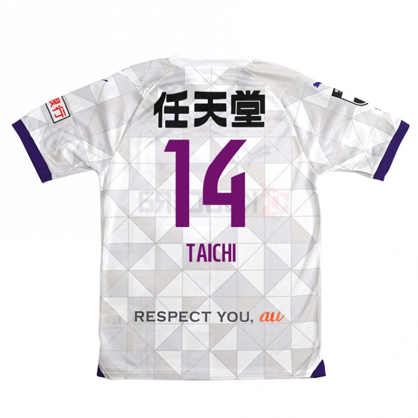 Kids Football Taichi Hara #14 White Purple Away Jersey 2024/25 T-Shirt