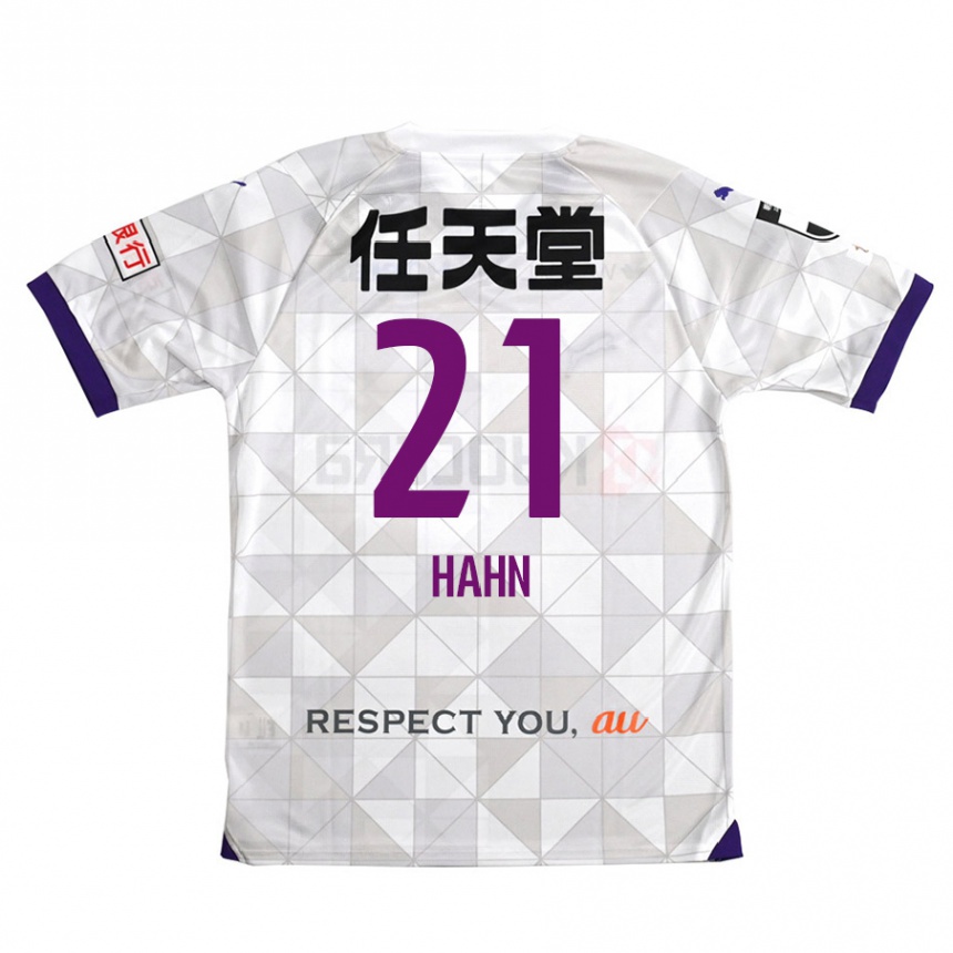 Kids Football Warner Hahn #21 White Purple Away Jersey 2024/25 T-Shirt