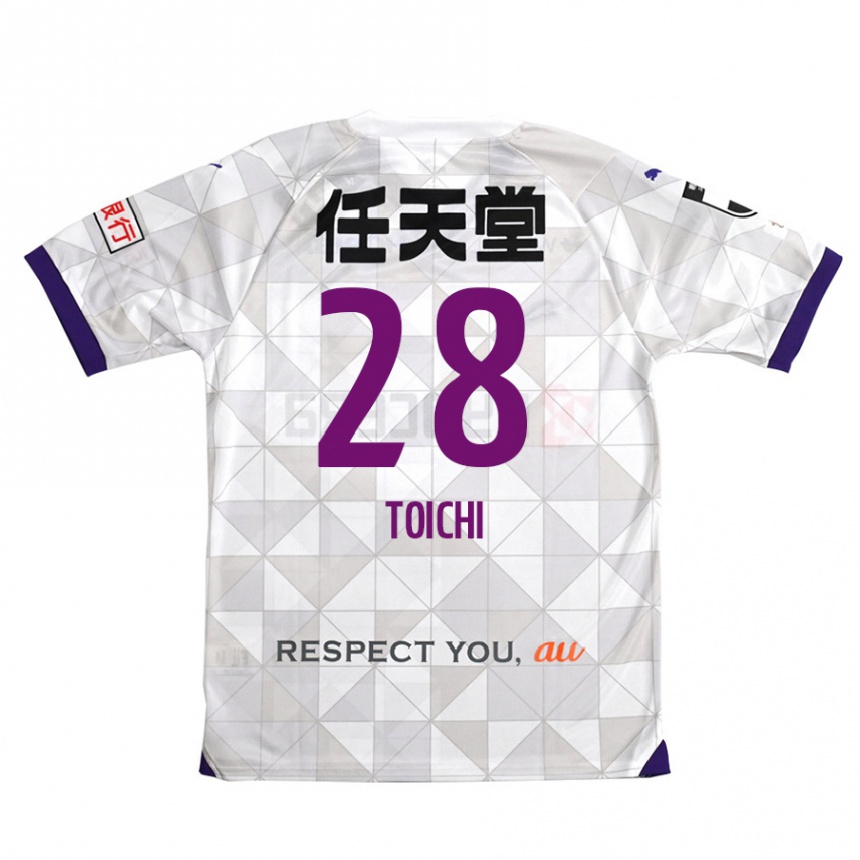 Kids Football Toichi Suzuki #28 White Purple Away Jersey 2024/25 T-Shirt