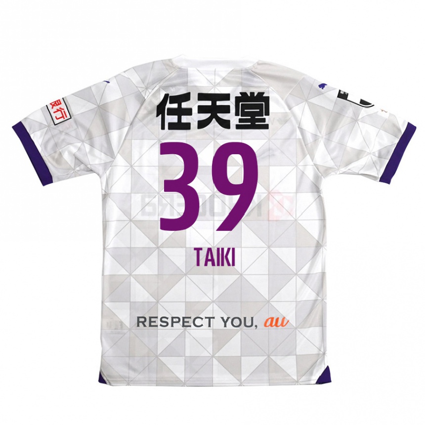 Kids Football Taiki Hirato #39 White Purple Away Jersey 2024/25 T-Shirt