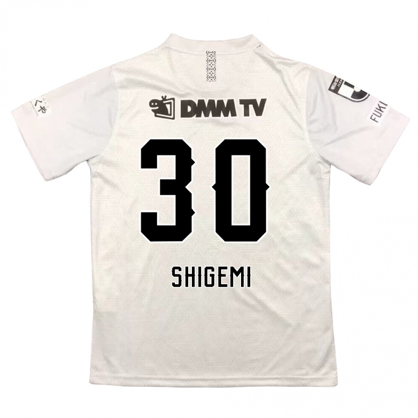 Kids Football Masato Shigemi #30 Gray Black Away Jersey 2024/25 T-Shirt