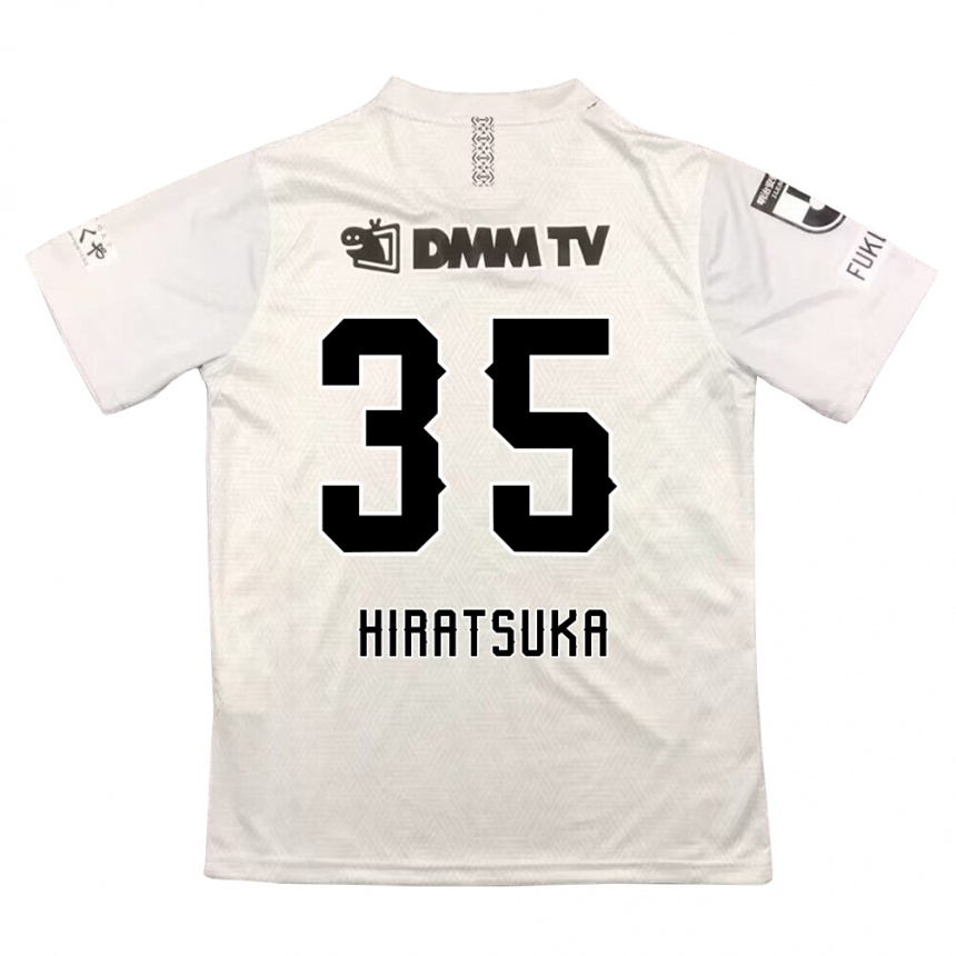 Kids Football Yuto Hiratsuka #35 Gray Black Away Jersey 2024/25 T-Shirt