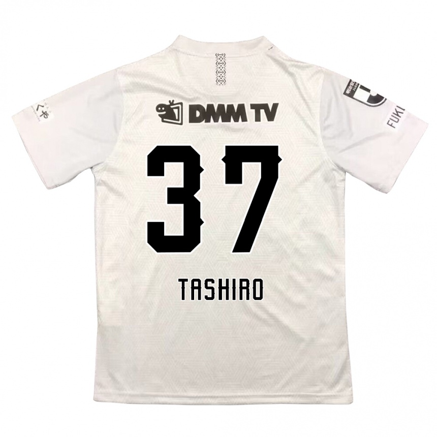 Kids Football Masaya Tashiro #37 Gray Black Away Jersey 2024/25 T-Shirt