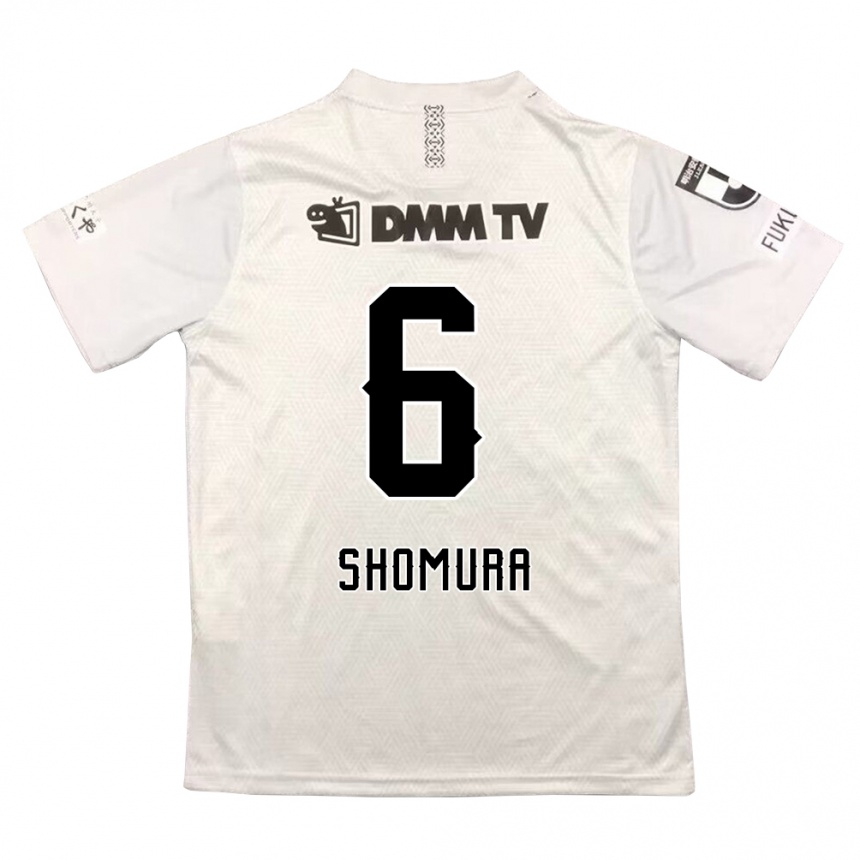 Kids Football Tomoki Shomura #6 Gray Black Away Jersey 2024/25 T-Shirt