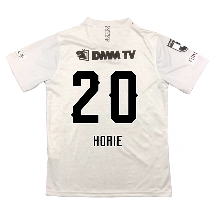 Kids Football Hibiki Horie #20 Gray Black Away Jersey 2024/25 T-Shirt