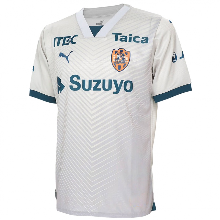 Kids Football Riku Gunji #27 White Blue Away Jersey 2024/25 T-Shirt