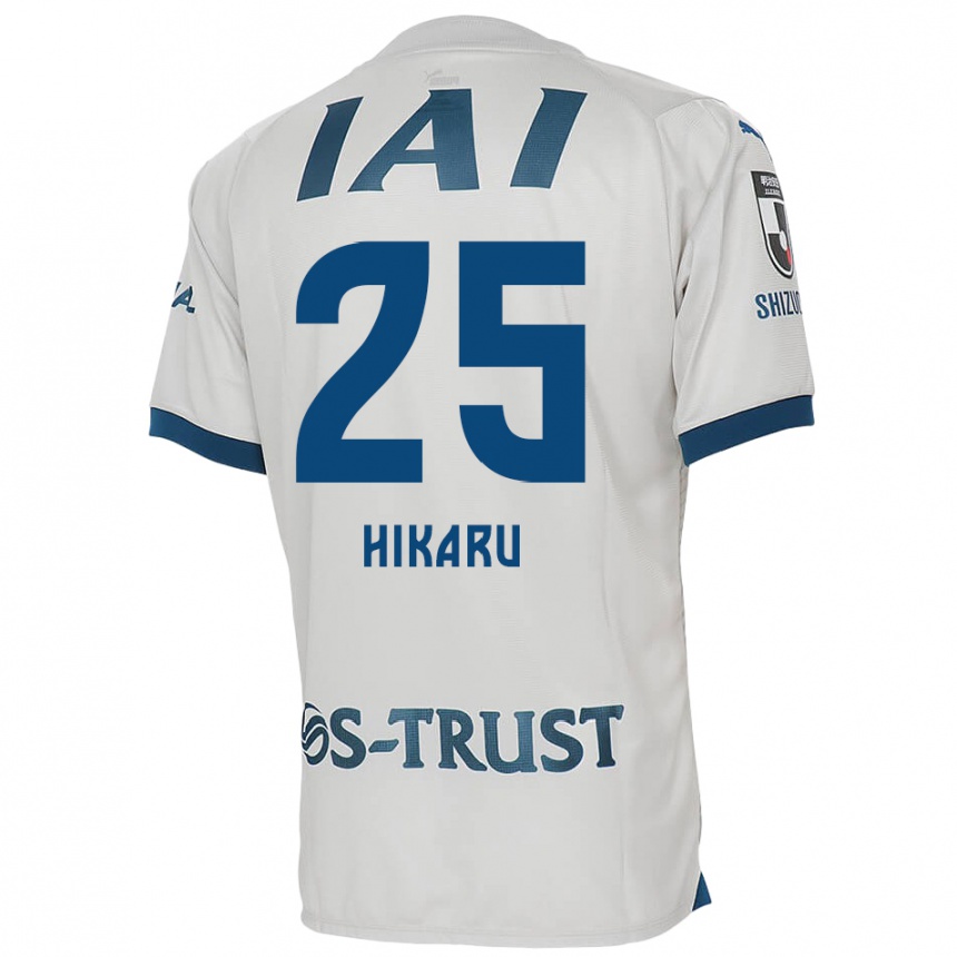 Kids Football Hikaru Naruoka #25 White Blue Away Jersey 2024/25 T-Shirt