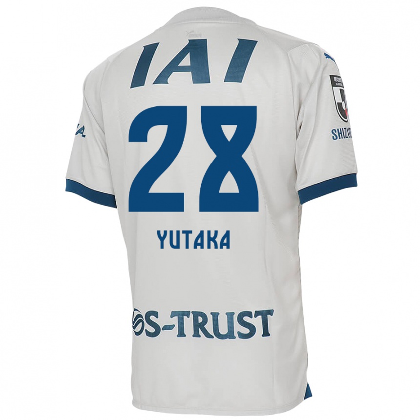 Kids Football Yutaka Yoshida #28 White Blue Away Jersey 2024/25 T-Shirt