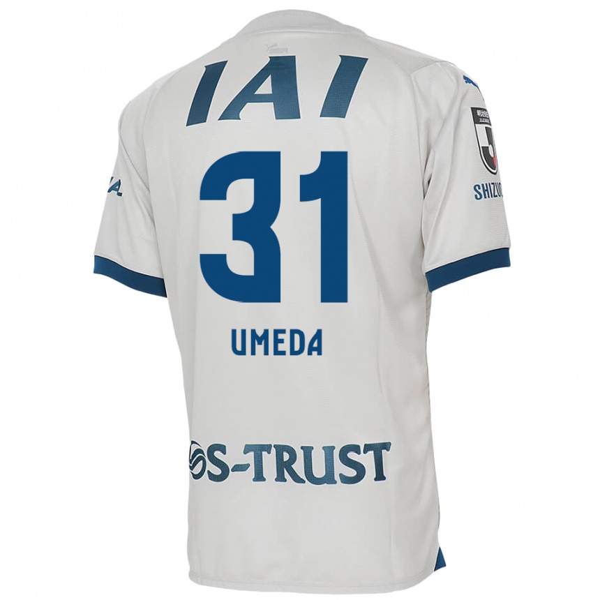 Kids Football Togo Umeda #31 White Blue Away Jersey 2024/25 T-Shirt