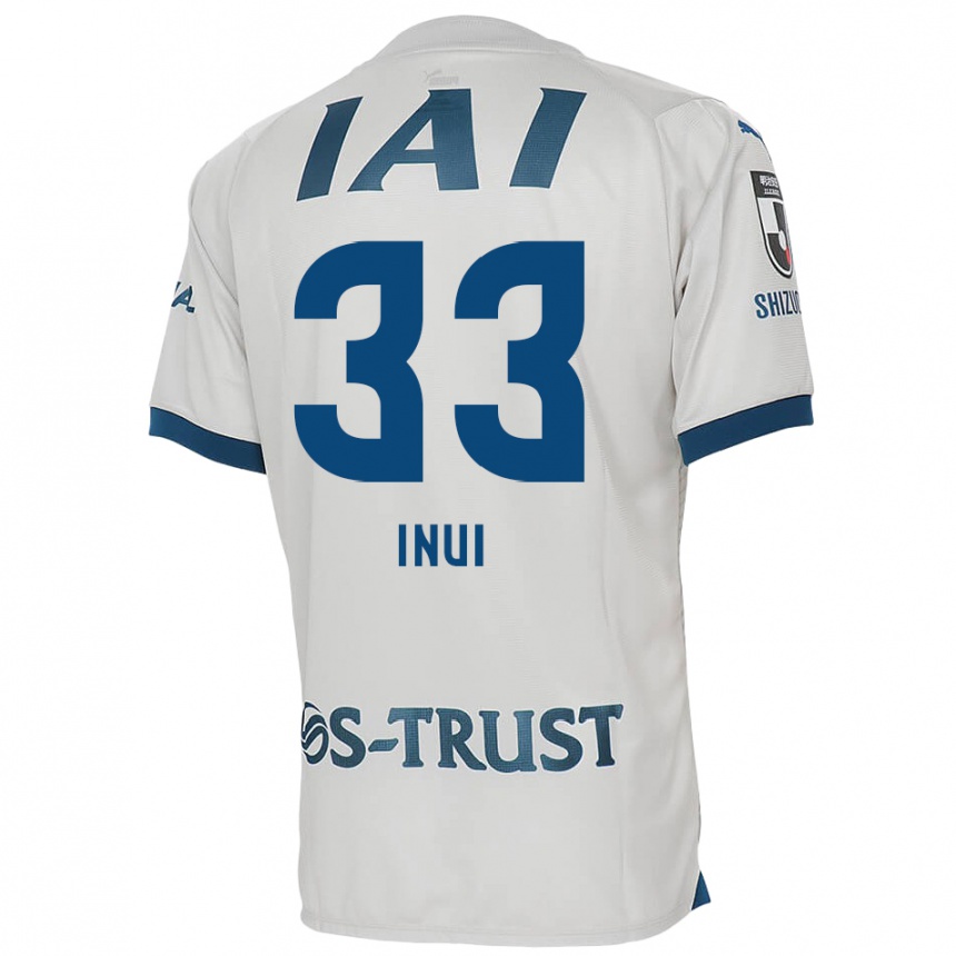 Kids Football Takashi Inui #33 White Blue Away Jersey 2024/25 T-Shirt