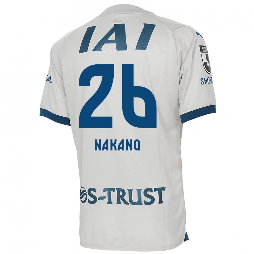 Kids Football Takeru Nakano #26 White Blue Away Jersey 2024/25 T-Shirt