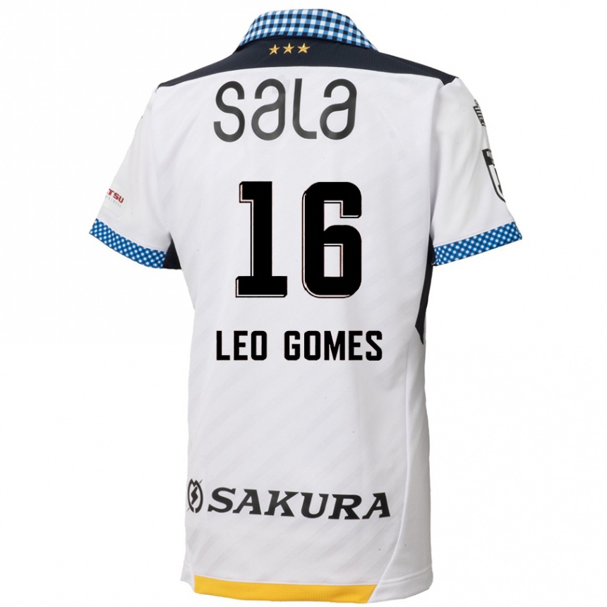 Kids Football Léo Gomes #16 White Black Away Jersey 2024/25 T-Shirt