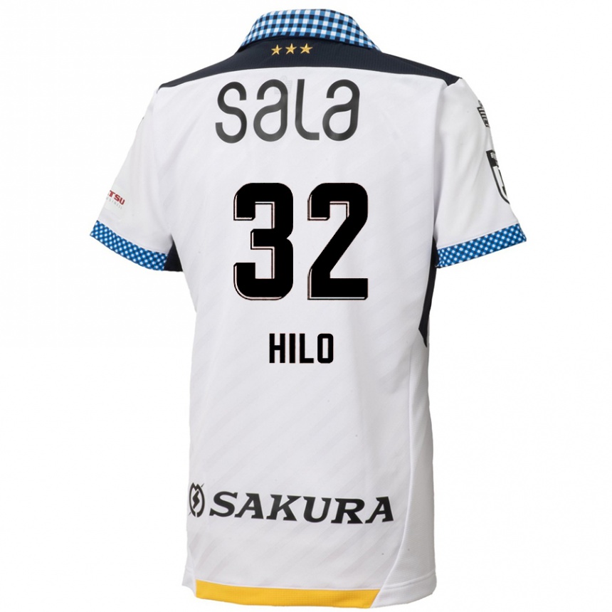 Kids Football Hassan Hilo #32 White Black Away Jersey 2024/25 T-Shirt