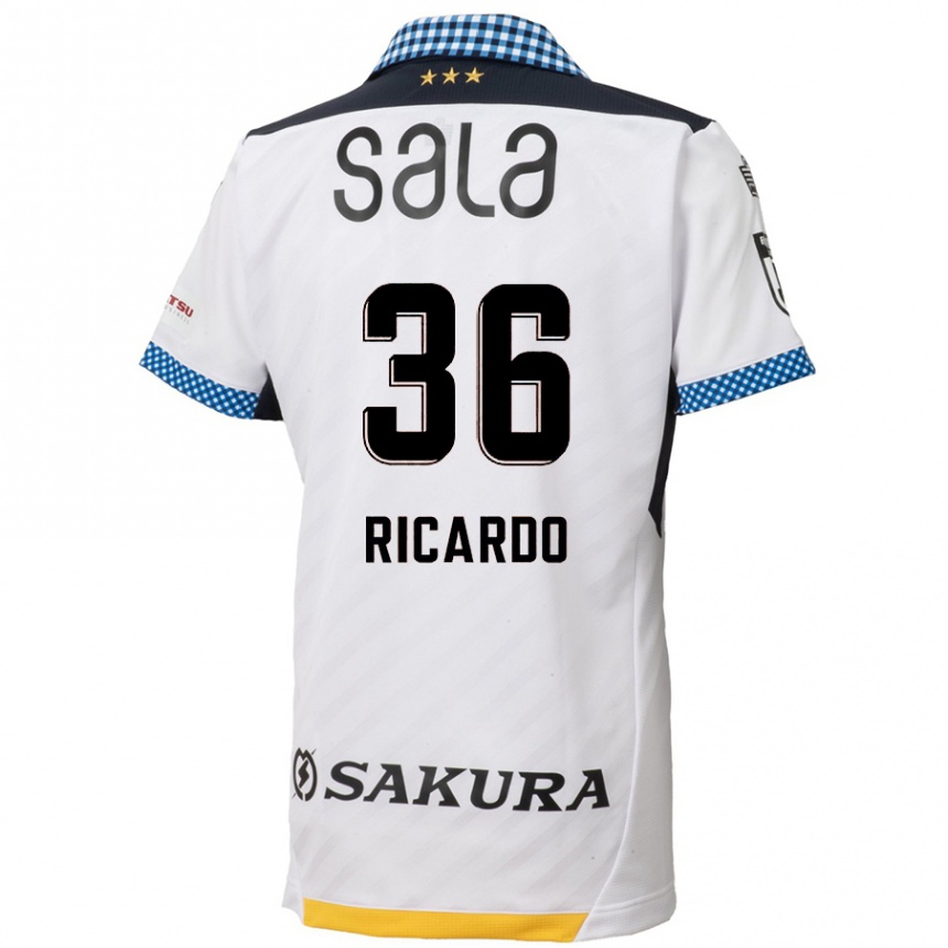 Kids Football Ricardo Graça #36 White Black Away Jersey 2024/25 T-Shirt