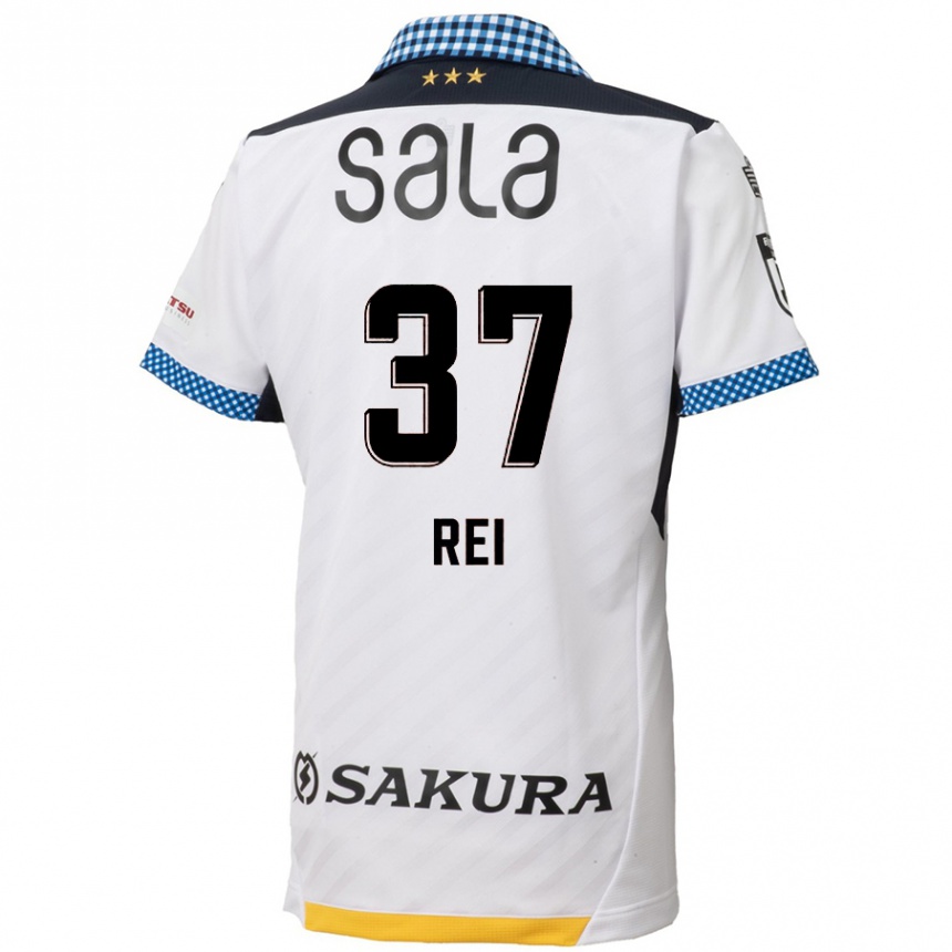 Kids Football Rei Hirakawa #37 White Black Away Jersey 2024/25 T-Shirt