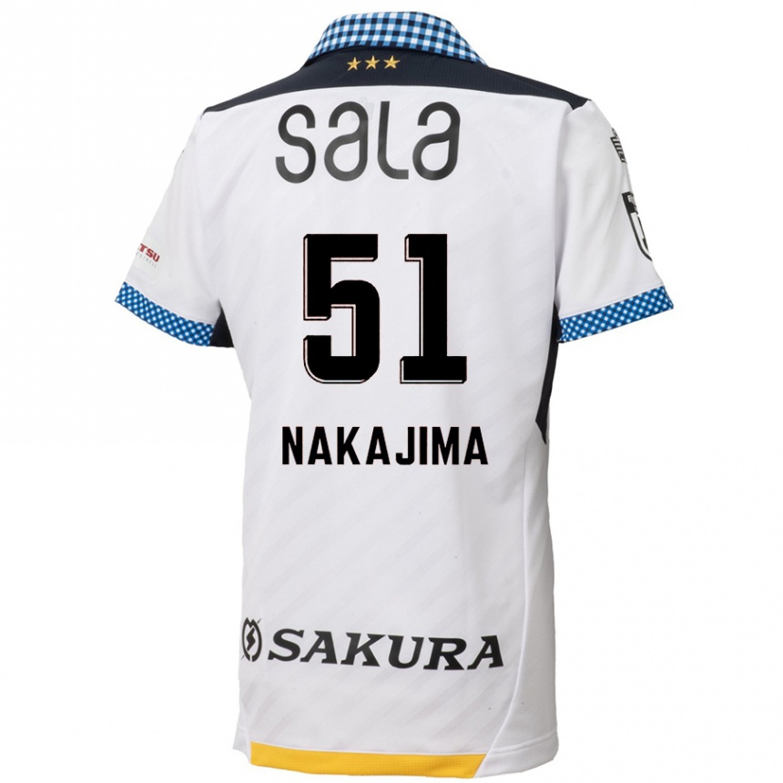 Kids Football Keitaro Nakajima #51 White Black Away Jersey 2024/25 T-Shirt