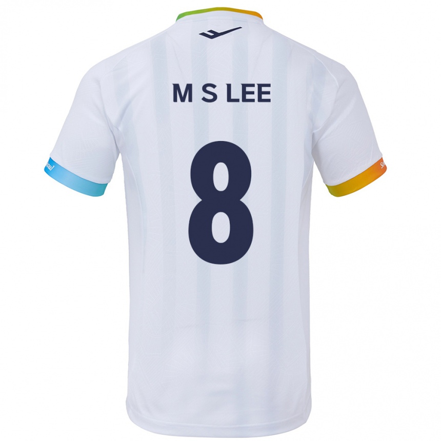 Kids Football Seung-Mo Lee #8 White Blue Away Jersey 2024/25 T-Shirt