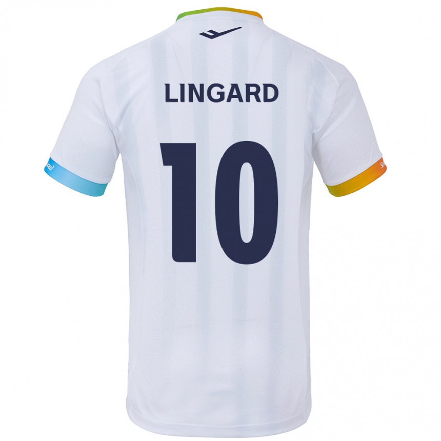 Kids Football Jesse Lingard #10 White Blue Away Jersey 2024/25 T-Shirt