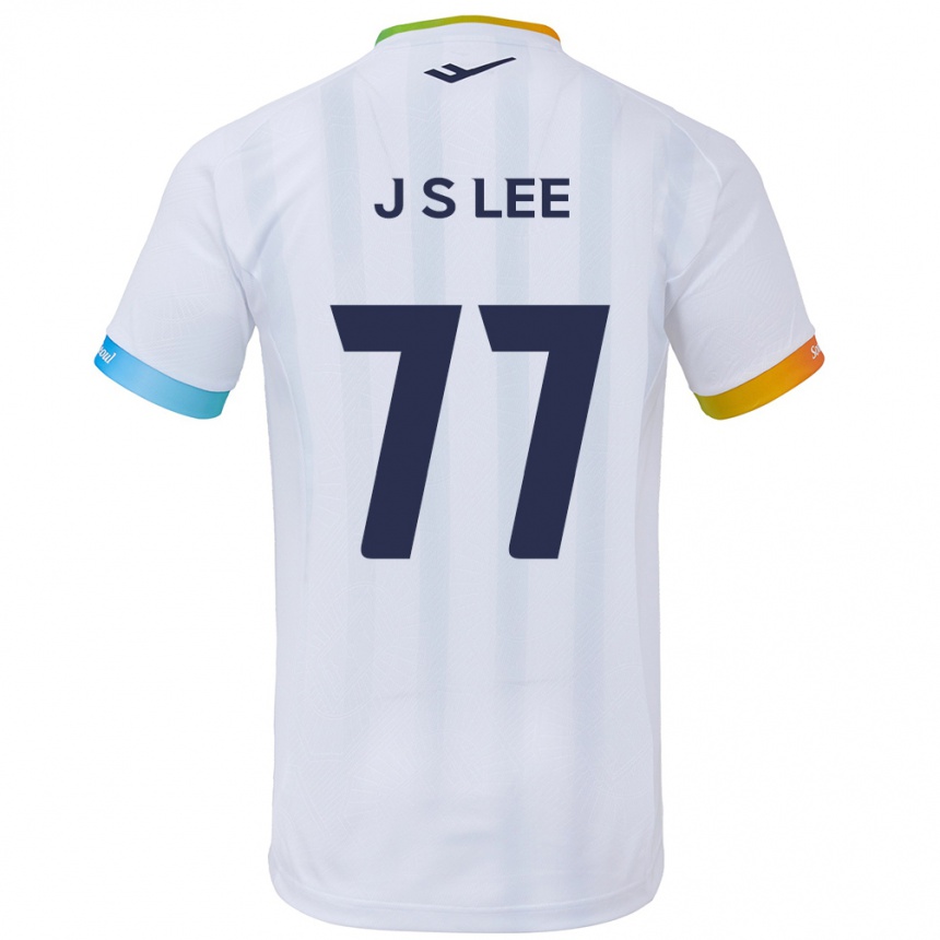 Kids Football Seung-Joon Lee #77 White Blue Away Jersey 2024/25 T-Shirt