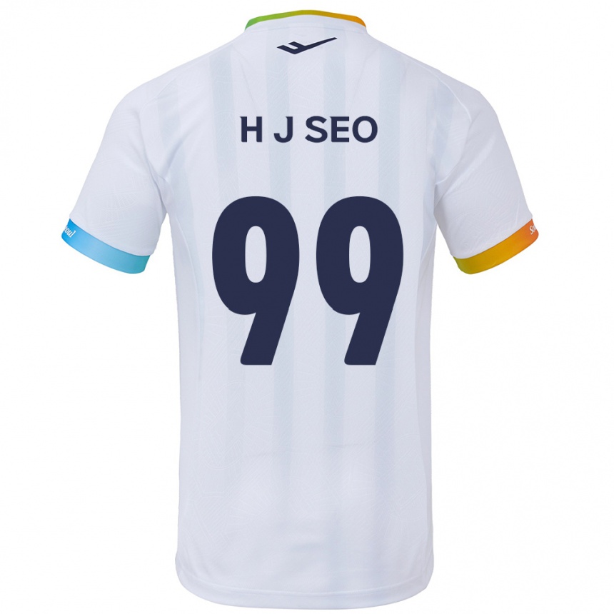 Kids Football Ju-Hwan Seo #99 White Blue Away Jersey 2024/25 T-Shirt