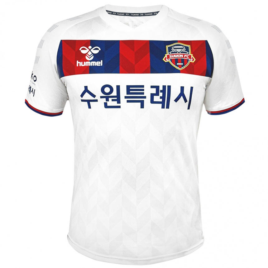 Kids Football Jun-Su Ahn #13 White Blue Away Jersey 2024/25 T-Shirt